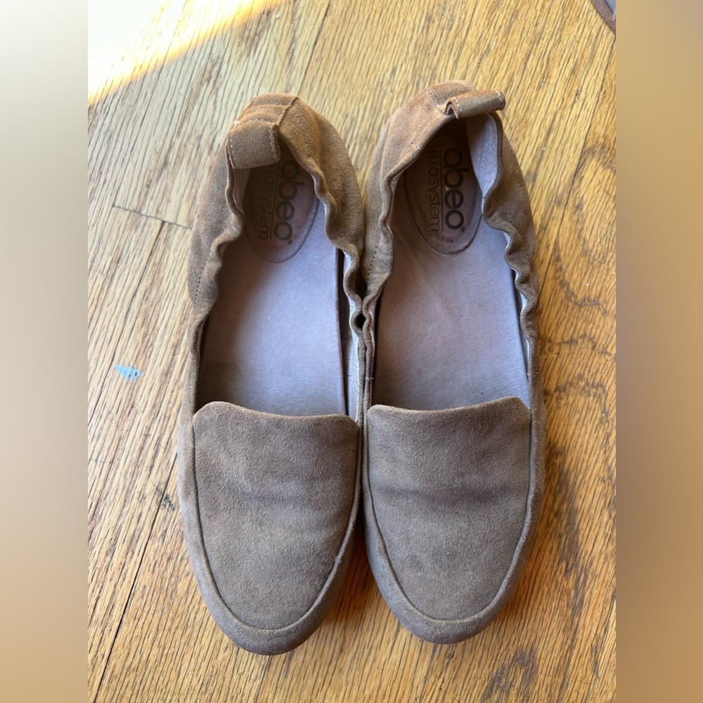 ABEO suede leather upper leather lining leather sock lining size 7 loafers flat